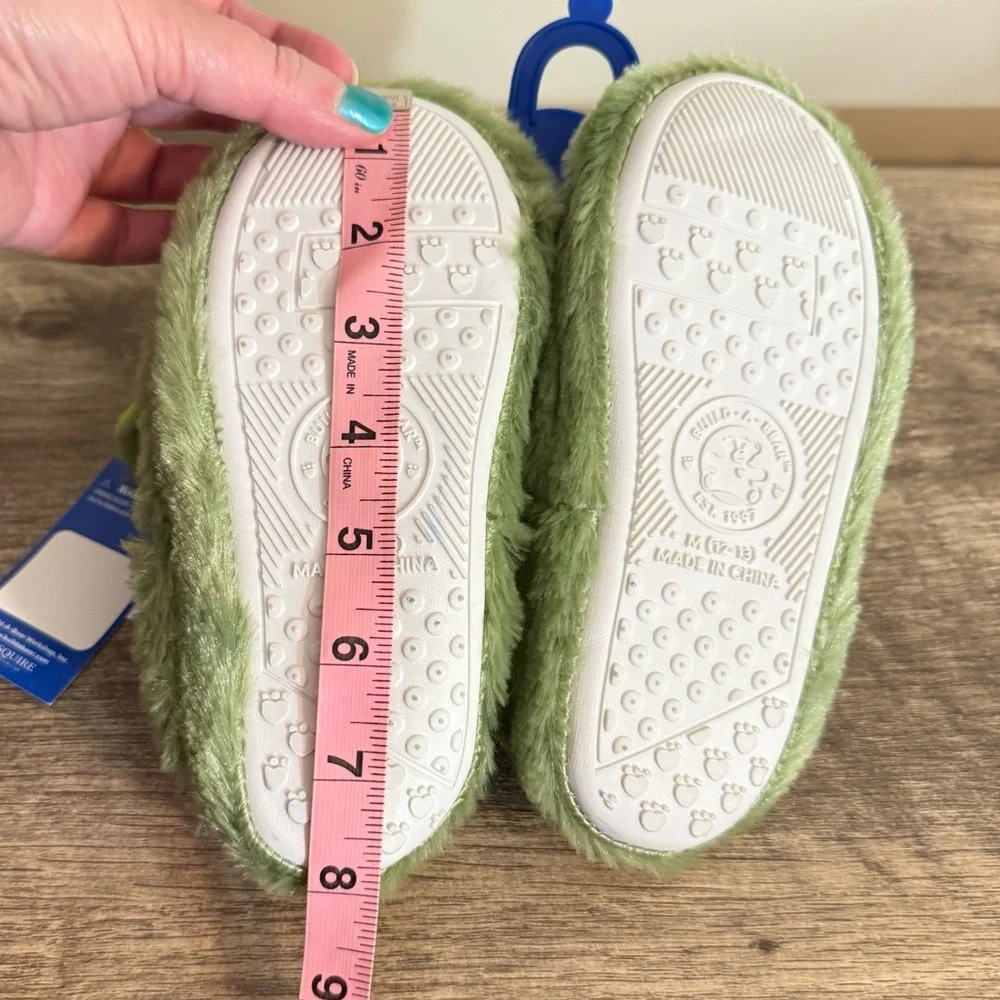 NEW Build a Bear BAB Frankenbear Monster Zombie Halloween Slippers Toddler 12/13